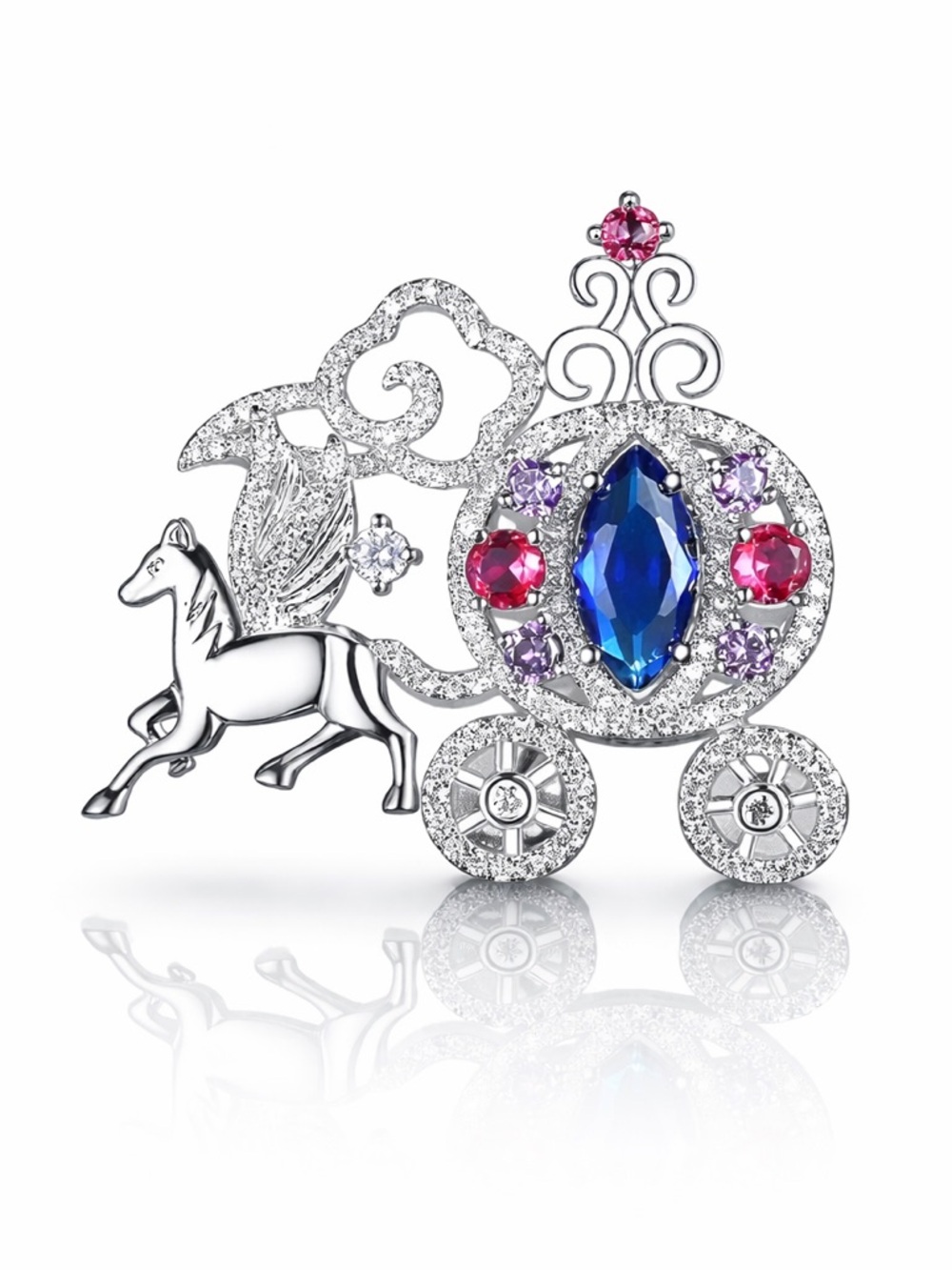 Swarovski Crystals Cinderella Brooch